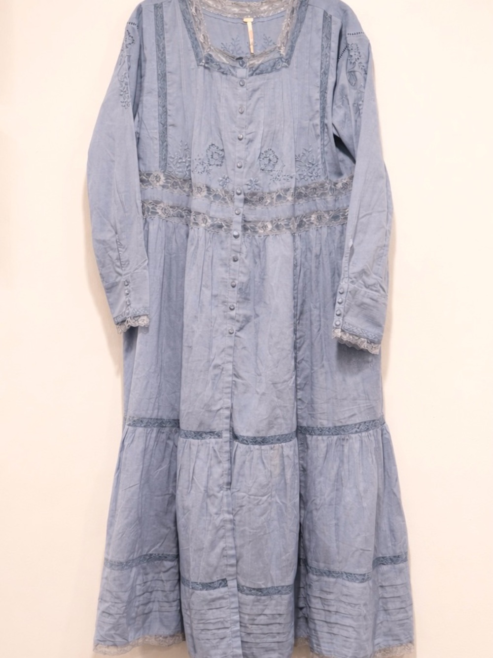 NWT!! Free People Boho Western Cotton Keepsake Maxi Top/Dress!! - Picture 2 of 7